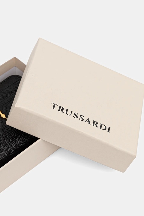 Trussardi portfel skórzany damski kolor czarny I041E000072N - zdjęcie produktu nr 2