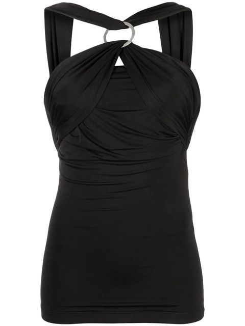 The Attico ruched halterneck dress - Black - zdjęcie produktu nr 1
