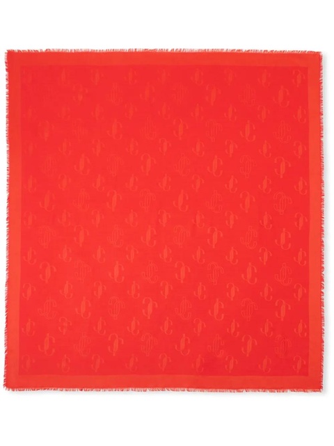 Jimmy Choo Emani monogram scarf - Orange - zdjęcie produktu nr 1