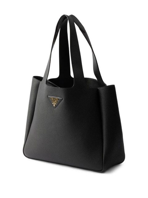 Prada medium leather tote bag - Black - zdjęcie produktu nr 2