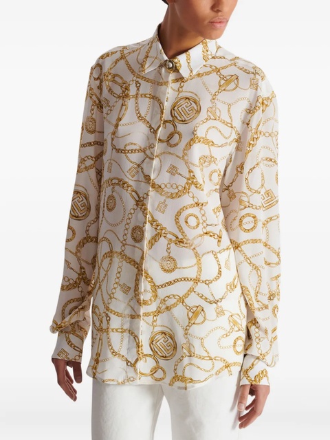 Balmain silk shirt - White - zdjęcie produktu nr 2