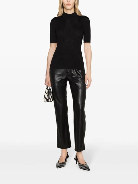 Versace ribbed-knit wool top - Black - zdjęcie produktu nr 2