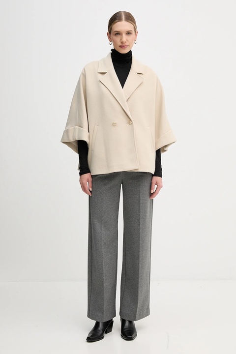 Gaudi płaszcz kolor beżowy 521FD35015 - zdjęcie produktu nr 2