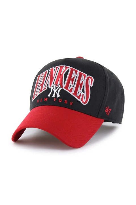 47 brand czapka z daszkiem z dodatkiem wełny MLB New York Yankees kolor czarny B-DRIBL17WBP-BK - zdjęcie produktu nr 1
