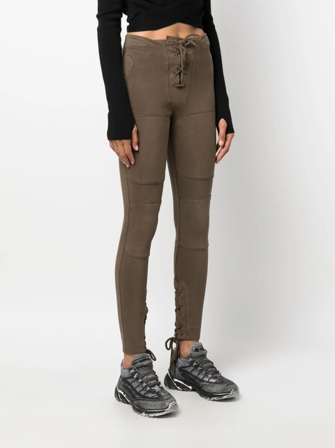ENTIRE STUDIOS tie-fastening panelled leggings - Brown - zdjęcie produktu nr 2