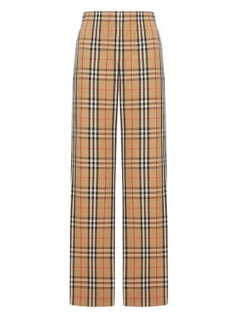 Burberry check elasticated-waist trousers - Neutrals - zdjęcie produktu nr 1