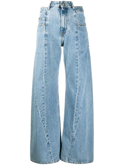 Maison Margiela Décortiqué wide-leg jeans - Blue - zdjęcie produktu nr 1