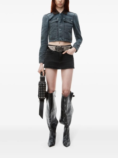 Alexander Wang mid-rise denim skort - Black - zdjęcie produktu nr 1