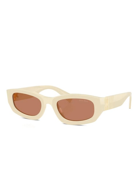 Miu Miu Eyewear geometric-frame sunglasses - Neutrals - zdjęcie produktu nr 2