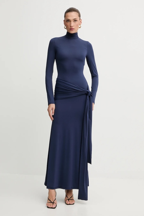 Bardot sukienka ALIX kolor granatowy maxi dopasowana 59467DB - zdjęcie produktu nr 2