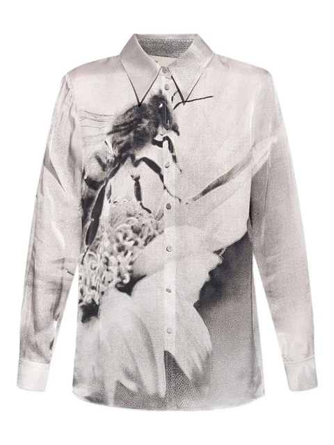 Tory Burch graphic-print shirt - Grey - zdjęcie produktu nr 2