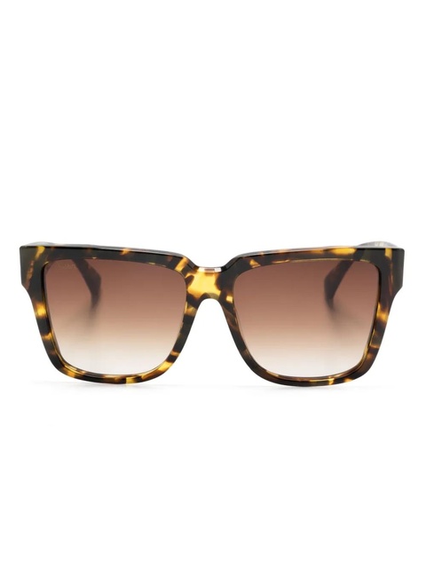 Max Mara Eyewear tortoiseshell-effect square-frame sunglasses - Brown - zdjęcie produktu nr 1