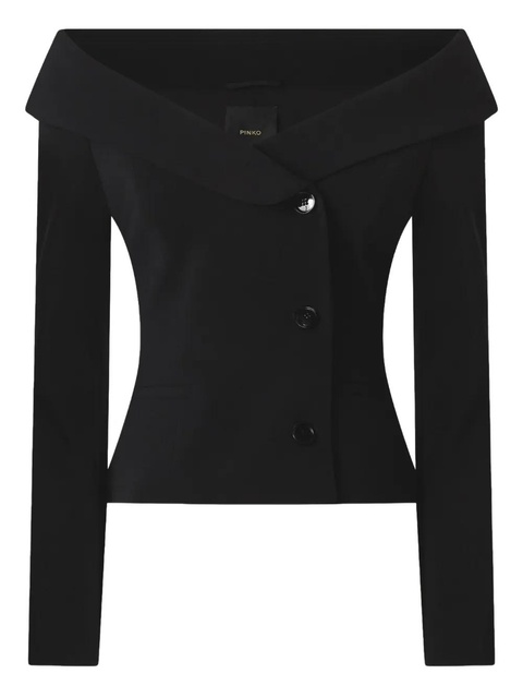 PINKO off-shoulder buttoned jacket - Black - zdjęcie produktu nr 1