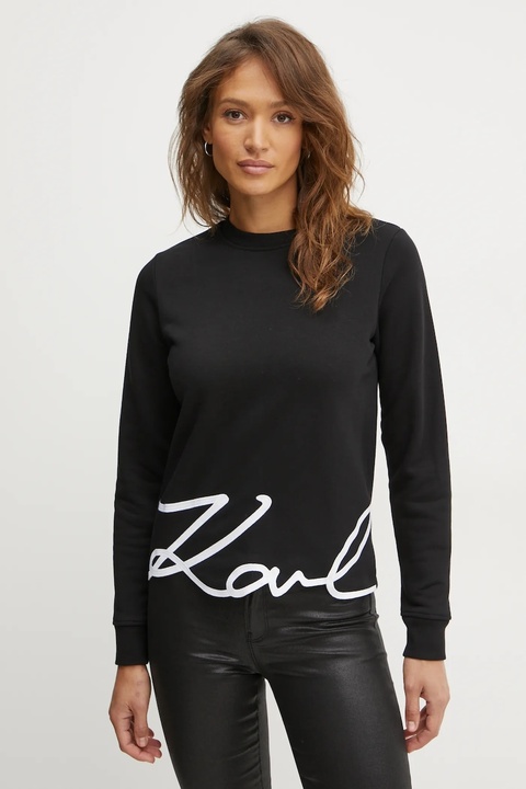 Karl Lagerfeld bluza damska kolor czarny z aplikacją A1W20010 - zdjęcie produktu nr 1