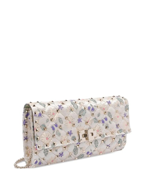 Valentino Garavani quilted floral-print crossbody bag - White - zdjęcie produktu nr 2