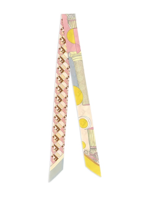 FENDI optical-print silk scarf - Yellow - zdjęcie produktu nr 1