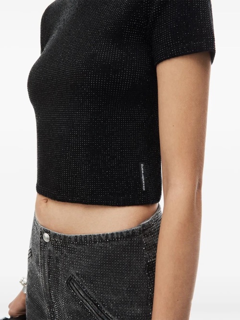 Alexander Wang crystal-embellished hotfix top - Black - zdjęcie produktu nr 1