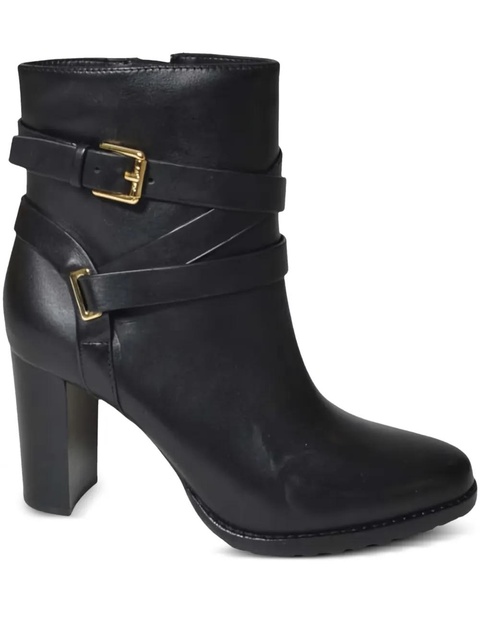 Lauren Ralph Lauren 83mm buckle-strap leather boots - Black - zdjęcie produktu nr 1