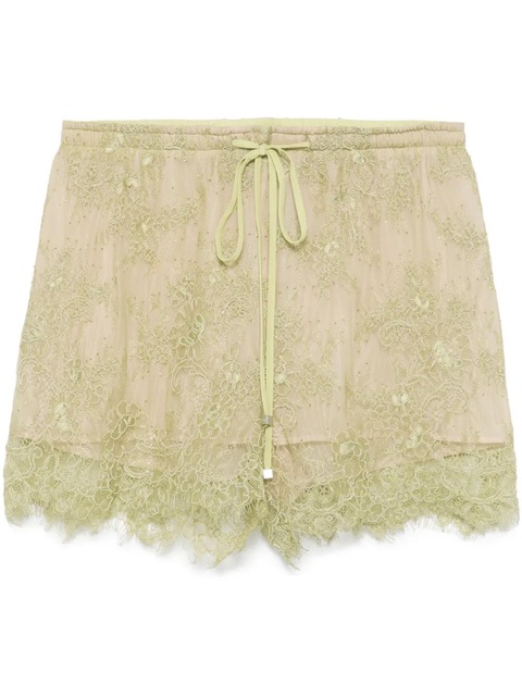 Blumarine floral-lace shorts - Green - zdjęcie produktu nr 1
