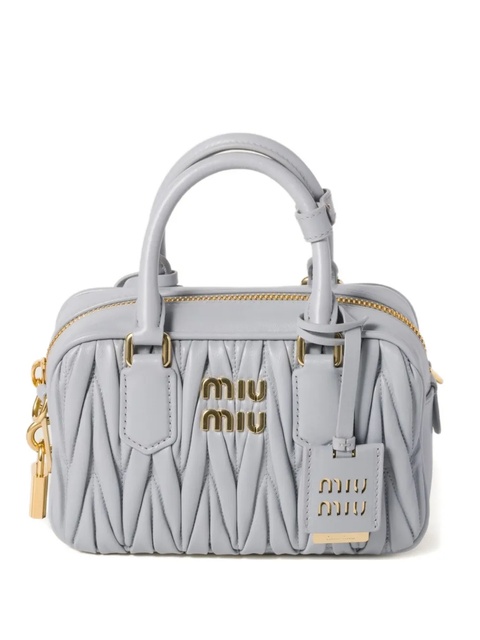 Miu Miu Arcadie matelassé leather bag - Grey - zdjęcie produktu nr 1