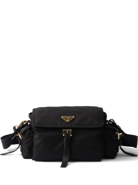 Prada medium logo-plaque shoulder bag - Black - zdjęcie produktu nr 1