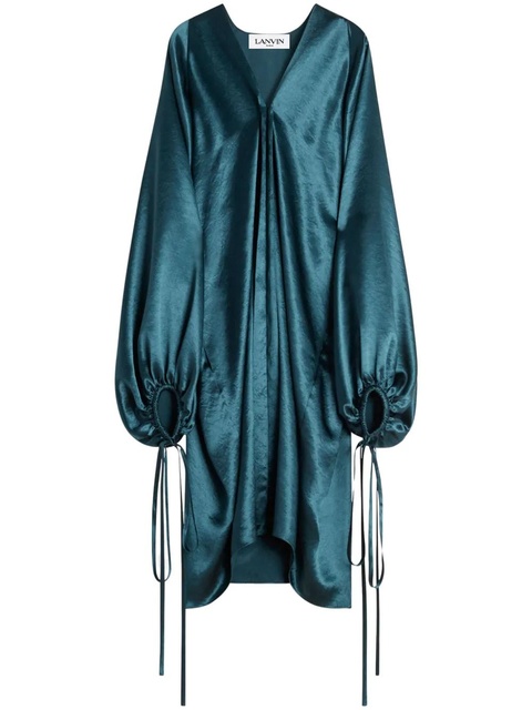 Lanvin satin-finish midi dress - Blue - zdjęcie produktu nr 1