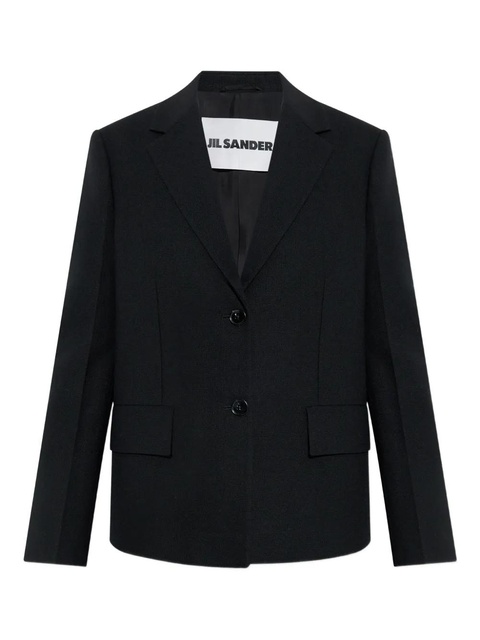 Jil Sander notched-lapel wool blazer - Black - zdjęcie produktu nr 1