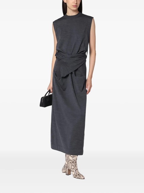 Jil Sander wrap-effect dress - Grey - zdjęcie produktu nr 2