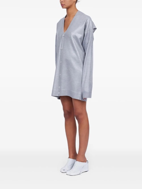 MM6 Maison Margiela V-neck cardigan - Grey - zdjęcie produktu nr 1