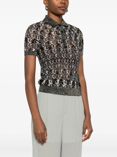 Missoni knit polo top - Brown - zdjęcie produktu nr 2
