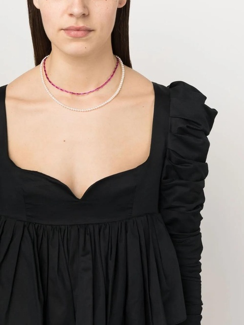 EÉRA 18kt white gold enamel and pearl necklace - zdjęcie produktu nr 2