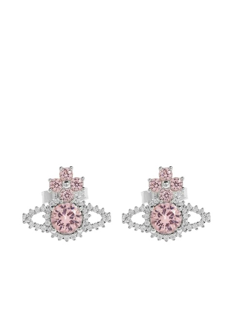 Vivienne Westwood Orb crystal-embellished earrings - Silver - zdjęcie produktu nr 1