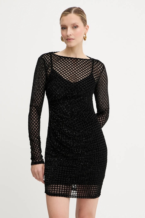 Patrizia Pepe sukienka kolor czarny mini dopasowana 8A1579 A638 - zdjęcie produktu nr 1