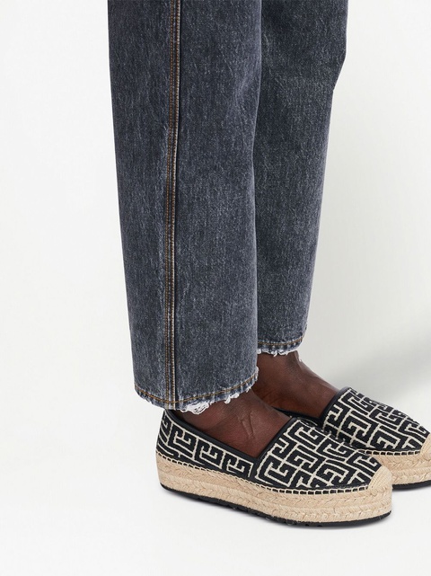 Balmain monogram platform espadrilles - Black - zdjęcie produktu nr 2