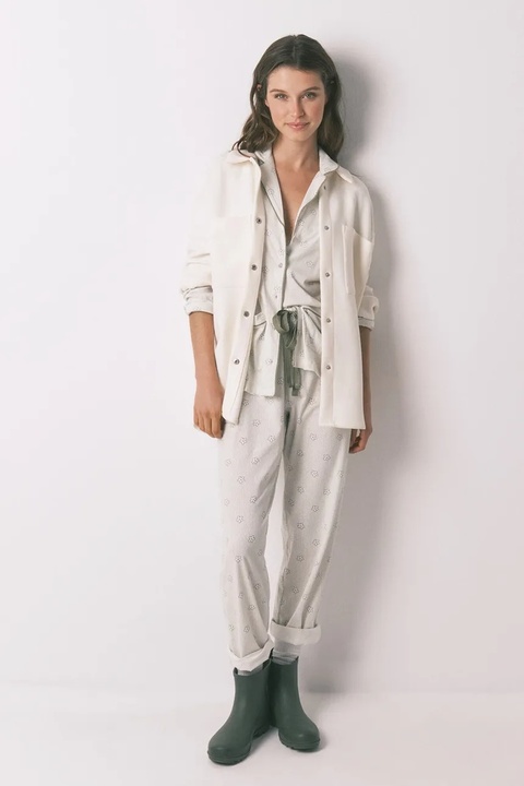 women'secret piżama bawełniana Snoopy damska kolor biały bawełniana 3132127 - zdjęcie produktu nr 1