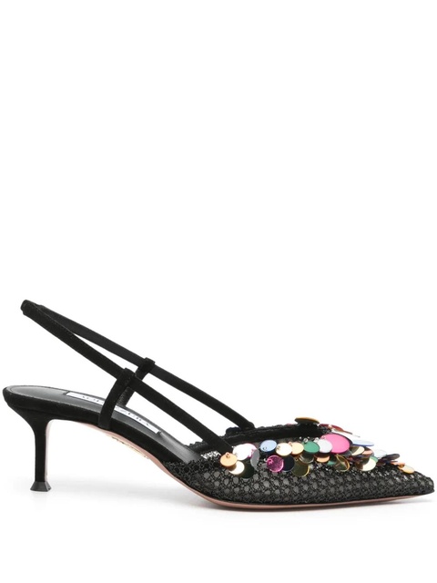 Aquazzura 50mm Can Can slingback pumps - Black - zdjęcie produktu nr 1