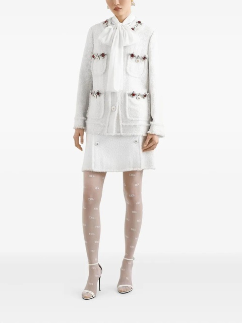 Dolce & Gabbana DNA single-breasted tweed jacket - White - zdjęcie produktu nr 1