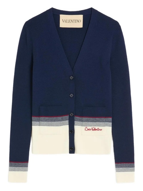 Valentino Garavani MAGLIA CARDIGAN CORTO - NAVY/BETULLA - S - 0W6 - zdjęcie produktu nr 1