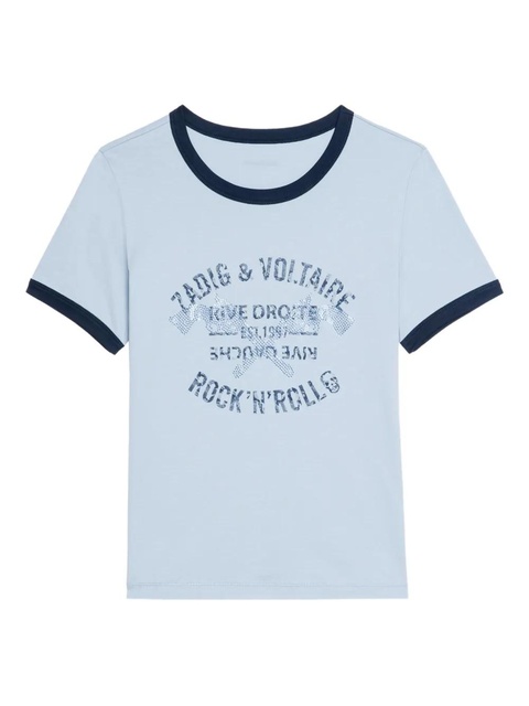 Zadig&Voltaire Woos rhinestone-embellished T-shirt - Blue - zdjęcie produktu nr 2
