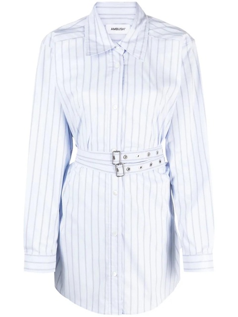 AMBUSH striped cotton-blend shirtdress - Blue - zdjęcie produktu nr 1