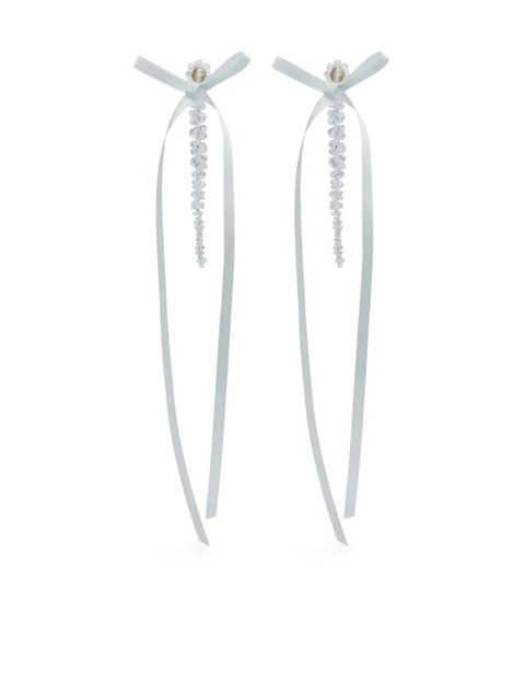 Simone Rocha bow-detailed earrings - White - zdjęcie produktu nr 1