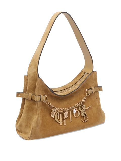 Chloé charms suede shoulder bag - Brown - zdjęcie produktu nr 2