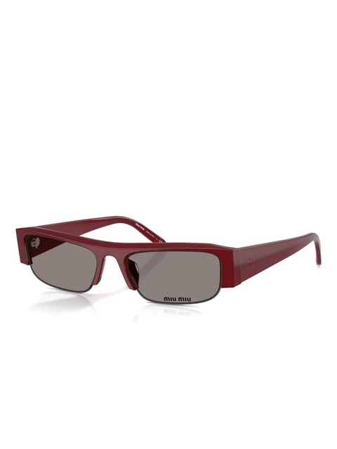 Miu Miu Eyewear Vedete rectangle-frame sunglasses - Red - zdjęcie produktu nr 1