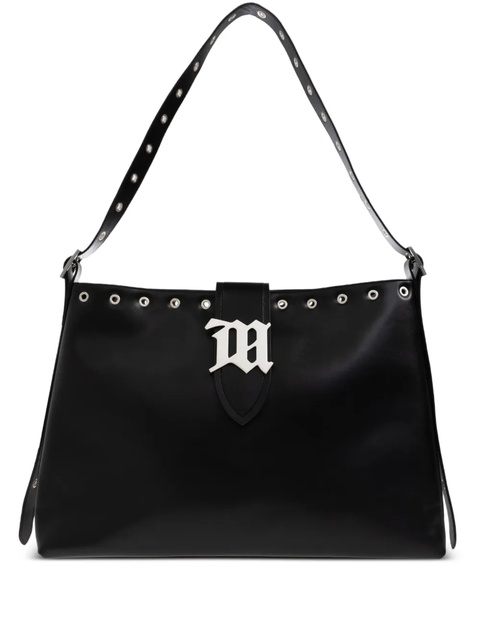 MISBHV eyelet-embellished logo-plaque tote bag - Black - zdjęcie produktu nr 1