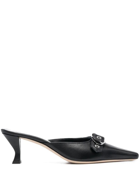 BY FAR Evelyn leather mules - Black - zdjęcie produktu nr 1