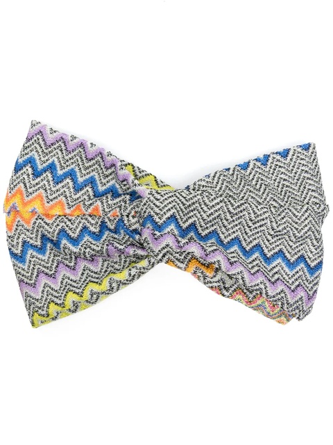 Missoni zigzag-woven knot-detailed headband - White - zdjęcie produktu nr 1
