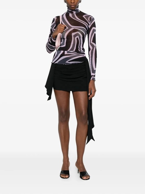 PUCCI abstract-print mesh top - Black - zdjęcie produktu nr 2