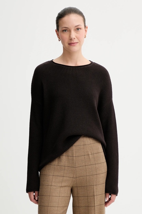 Marc O'Polo sweter bawełniany damski kolor brązowy 508605960171 - zdjęcie produktu nr 1