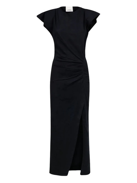 ISABEL MARANT draped-front slit dress - Black - zdjęcie produktu nr 1