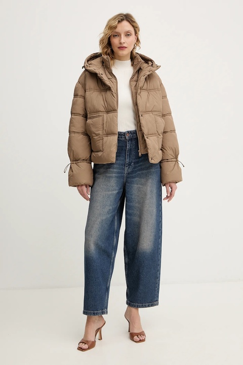 Guess kurtka NEW DAISY kolor brązowy zimowa W5BL43 W2902 - zdjęcie produktu nr 2